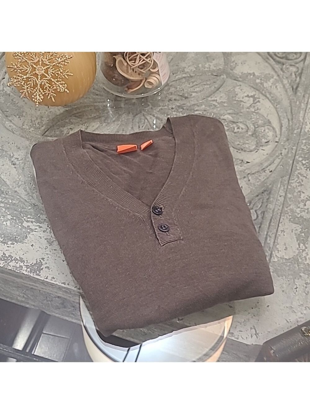 HUGO BOSS MEN'S LINEN SWEATER LARGE